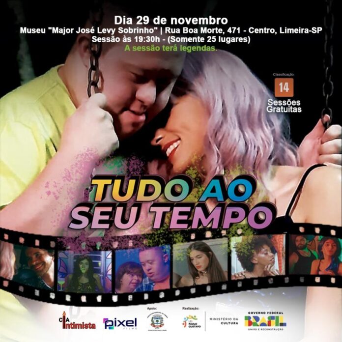 Exibição gratuita do curta “Tudo ao Seu Tempo” ocorre dia 29 de novembro