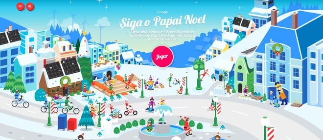 Google lança site "Siga o Papai Noel" com rastreamento em tempo real e vários jogos