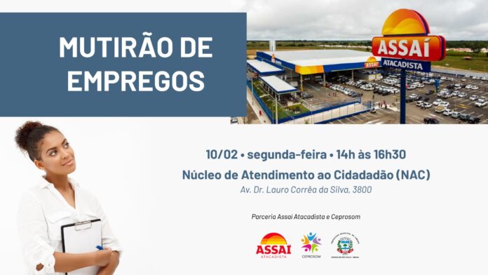 Ceprosom recebe mutirão de empregos na próxima segunda-feira (10)